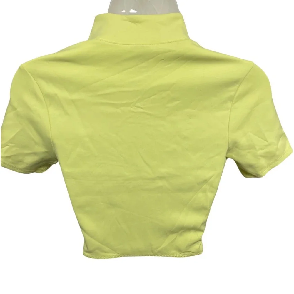 Good American Womens Small Compression Scuba Swim Crop Top in Key Lime. NWT - Picture 3 of 6